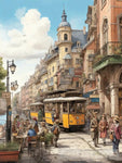 Vibrant Portrayal Of Old Urban Life Ai Painting