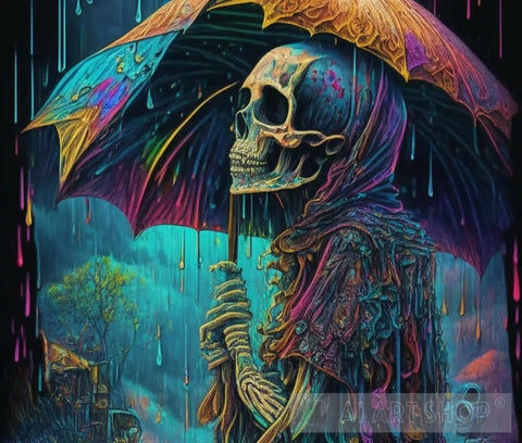 Vibrant Skelly Ai Artwork