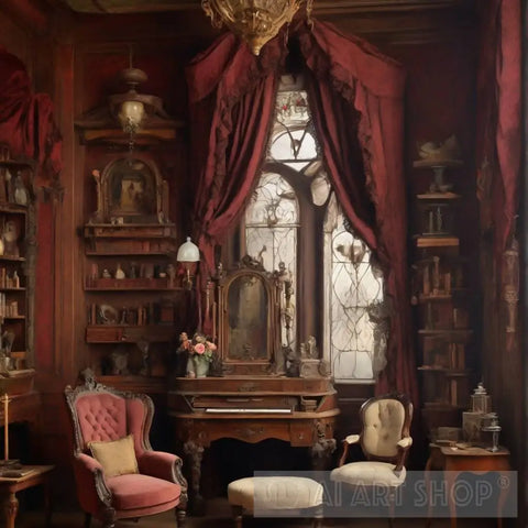 Victorian Age Room Canvas Ai Painting