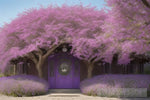 Violet Blossom Landscape Ai Art