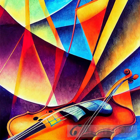 Violin Abstract Ai Art