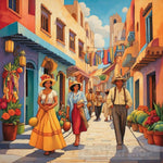 Vivid Streets Of Mexico Impressionism Ai Art