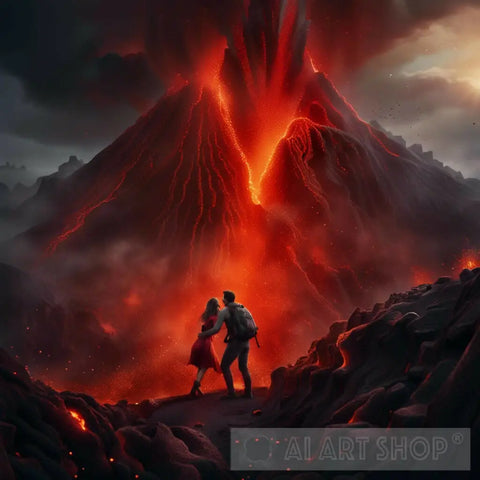 Volcanic Eruption Ai Artwork