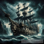 Voyage Into Darkness: The Cursed Pirate Ship Ai Artwork