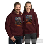 Vulcano Ai Art Unisex Hoodie Maroon / S