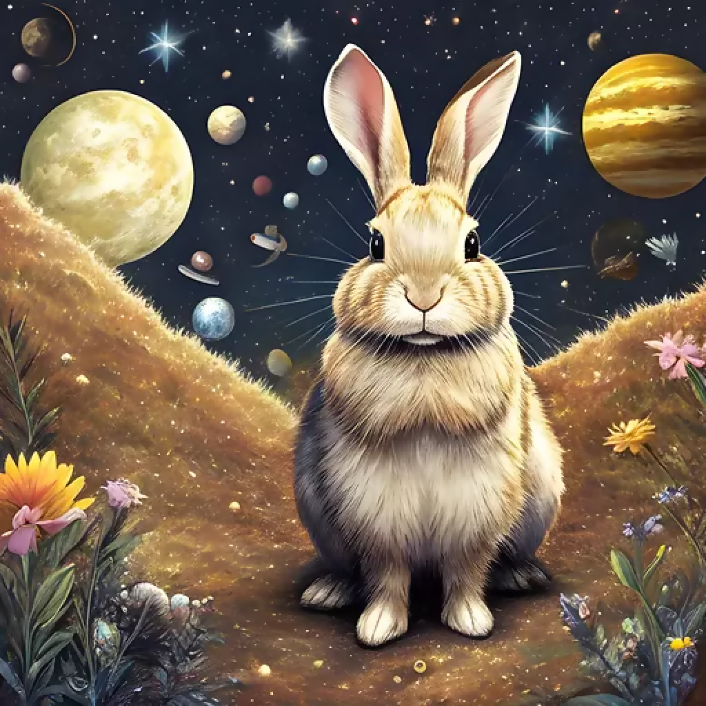 Rabbit in space