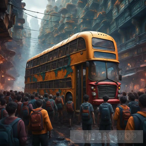 Waiting For The Bus Ai Artwork