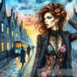 Walking In A City Ai Artwork