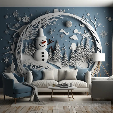 Wall Of Snow Ai Painting