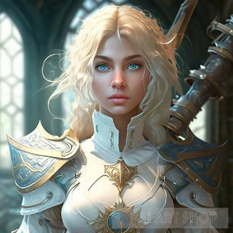 Warrior Girl Portrait Ai Art
