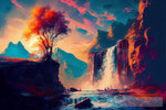 Water Fall Impressionism Ai Art