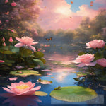 Water Flowers Ai Painting