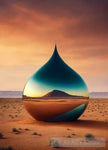 Water In Desert Nature Ai Art