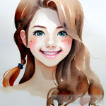 Watercolor Artwork Of A Young Girl Ai Artwork