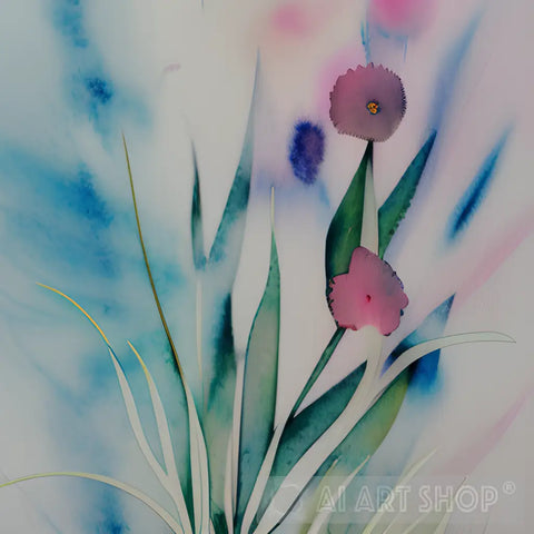 Watercolor Flowers Ai Artwork