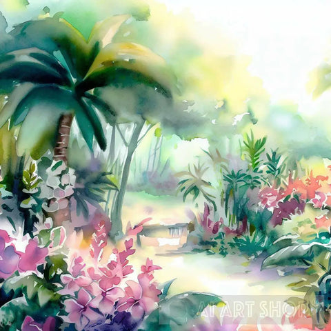 Watercolor Garden Ai Painting