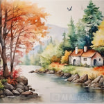 Watercolor Wall Painting About Nature Ai Painting