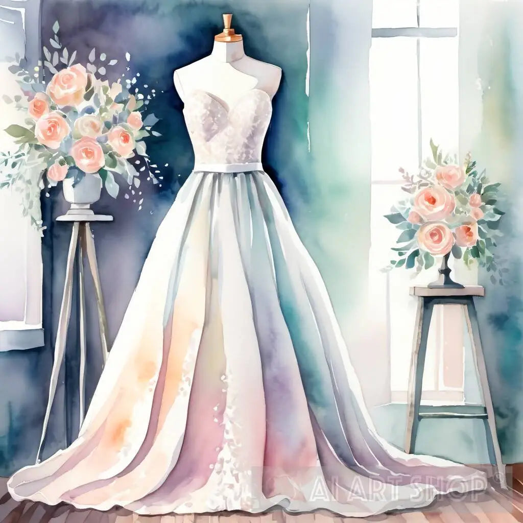 Watercolor Wedding Dress 4
