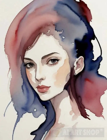 Watercolor Woman Ai Painting