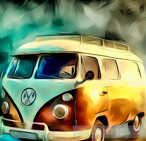 Watercolour Camper Van Ai Artwork