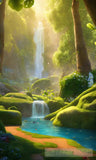 Waterfall In The Forest Ai Artwork