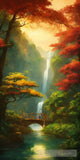 Waterfall In The Forest Ai Artwork