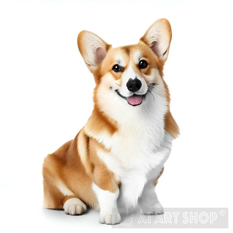 Welsh Corgi Breed Dog Sitting Animal Ai Art