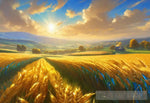 Wheat In The Countryside Nature Ai Art