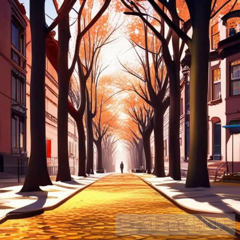 When Brownstones Fall Ai Artwork