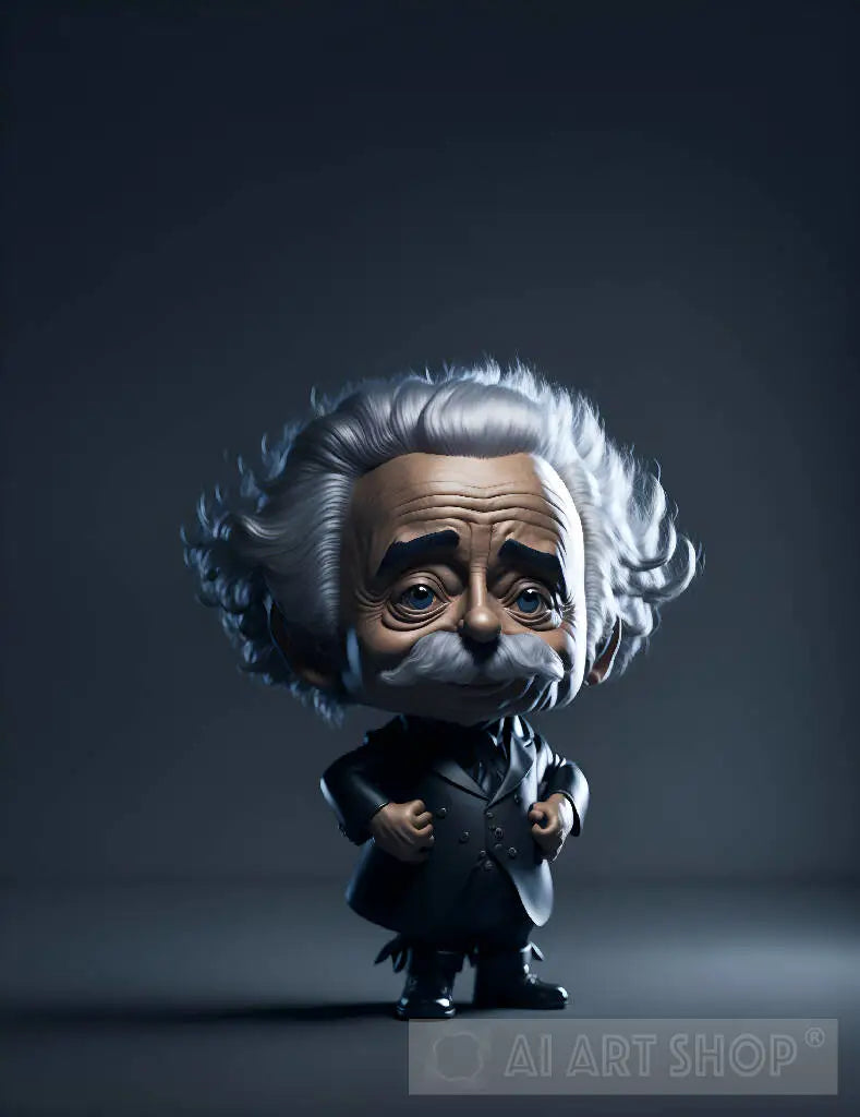 Whimsical Genius Caricature | Playful Einstein Pop Art