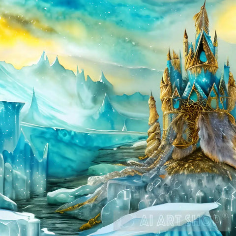 Whimsical Hyper Detailed Ice Castle Landscape Ai Art