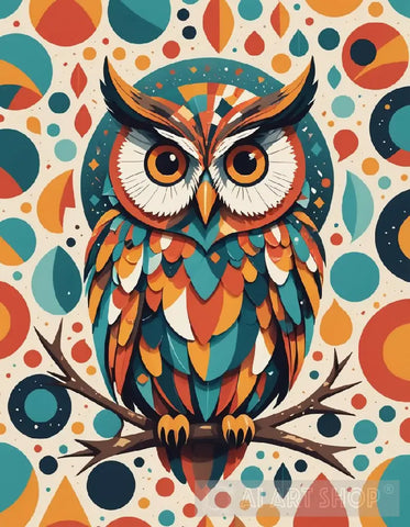 Whimsical Illustration Of An Owl Animal Ai Art