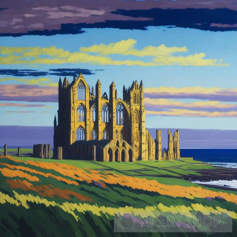 Whitby Abby Impressionism Ai Art