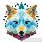 White And Blue Fox Face Animal Ai Art