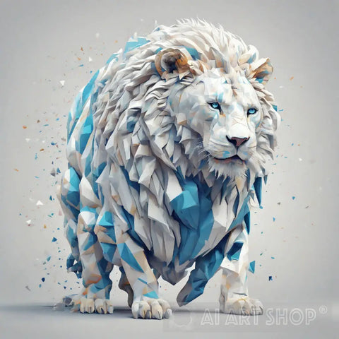 White Lion Wol Art Animal Ai Art