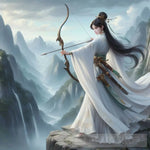 White Robed Female Archer Ai Artwork