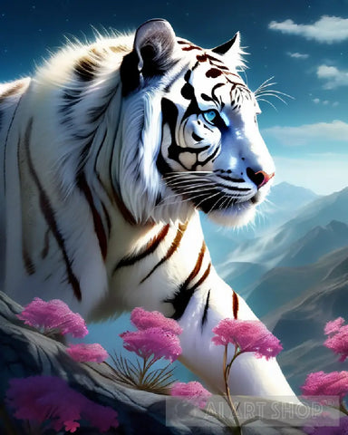 White Tigers Garden 2 Animal Ai Art