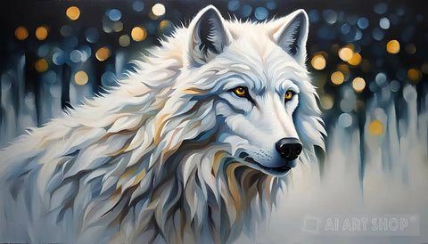 White Wolf Animal Ai Art