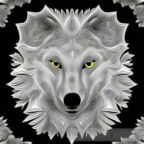 Woff Pattern White Wolf Pattern