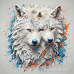 White Wolf Wall Animal Ai Art