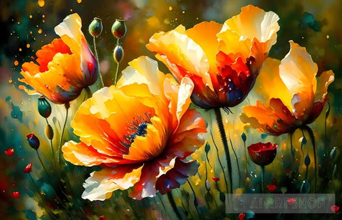 Wild Poppies Ai Painting