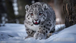 Wild Snow Leopard Animal Ai Art