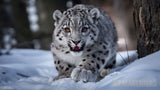 Wild Snow Leopard Animal Ai Art