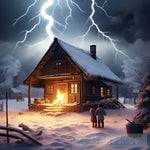 Winter And Lightning Nature Ai Art