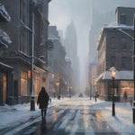 Winter City Abstract Ai Art