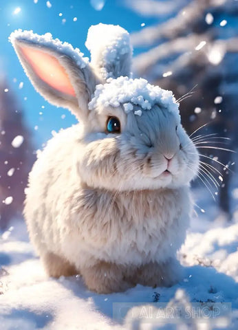 Winter Wonderrabbit Ai Artwork