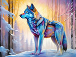 Winter’s Watch: The Lone Wolf Ai Painting