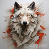 Wite Wall Wolf Art Ai Artwork