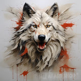 Wite Wall Wolf Art Ai Artwork