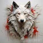 Wite Wall Wolf Art Ai Artwork